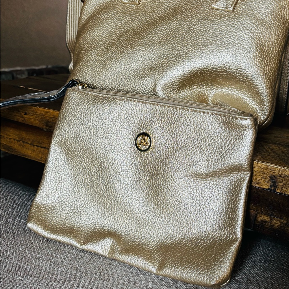 Bella Rose Closet Elegant Gold Satchel 3 Piece - Picture 16 of 16